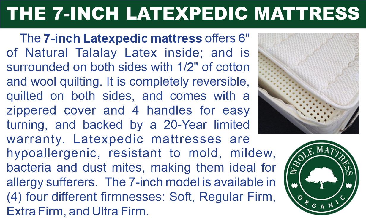 Latexpedic seven (7) inch mattress